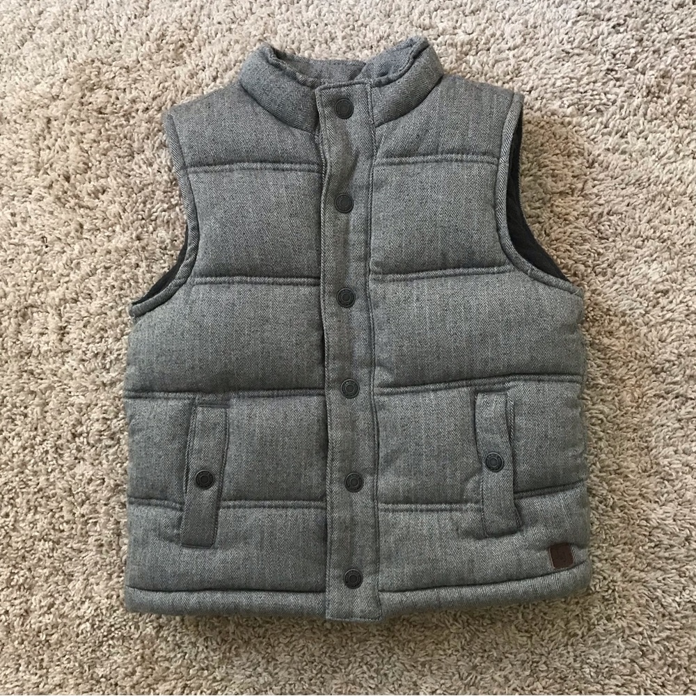 Janie and Jack Herringbone Puffer Vest Size 3 - 4T